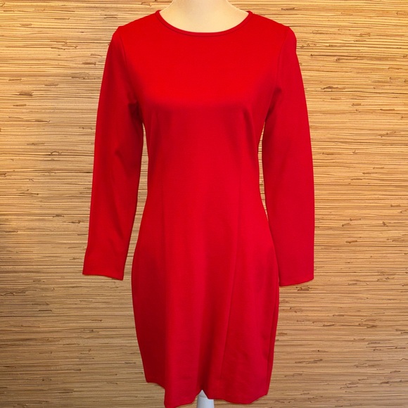 J. Crew Dresses & Skirts - J. Crew Vibrant Red Knit Long Sleeve Dress size 8 nwt special occasion